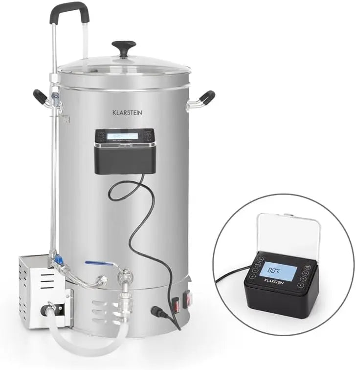 Klarstein Kit de brassage de bière – 2500 W, 30 L, 60 Hz, argenté