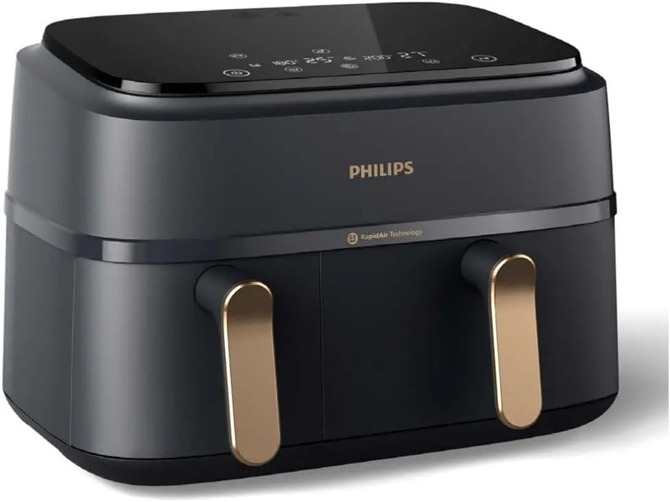 PHILIPS Friteuse à air chaud NA352/00 Airfryer 9L noir double panier – 2750 Watts