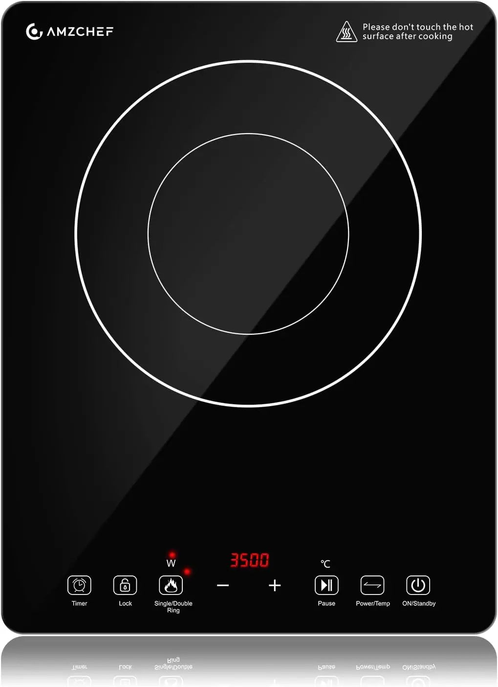AMZCHEF 3500W Plaque à Induction – 41,5*32,5*7,5 cm, noir