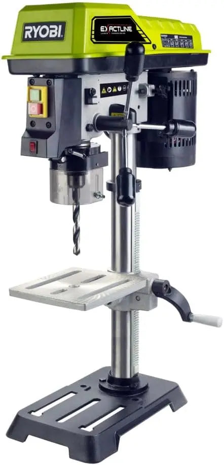 RYOBI Perceuse à Colonne Filaire 390W RDP102L Mandrin 13 mm Pointeur Laser – gris