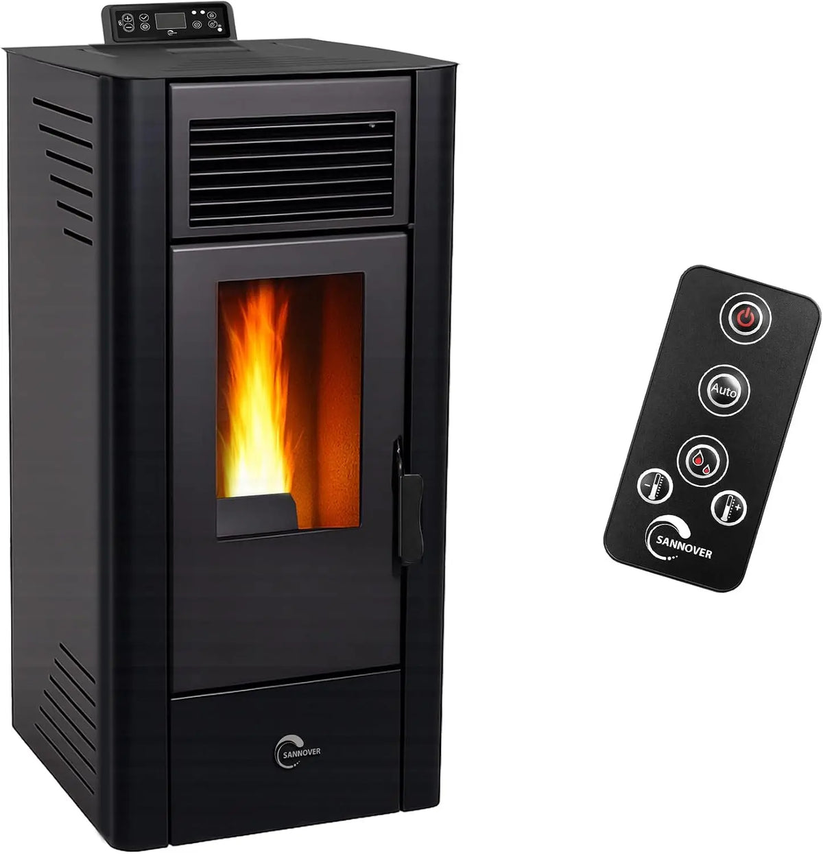 Poêle à granulés étanche Anita 11 –6 kW Noir Sannover