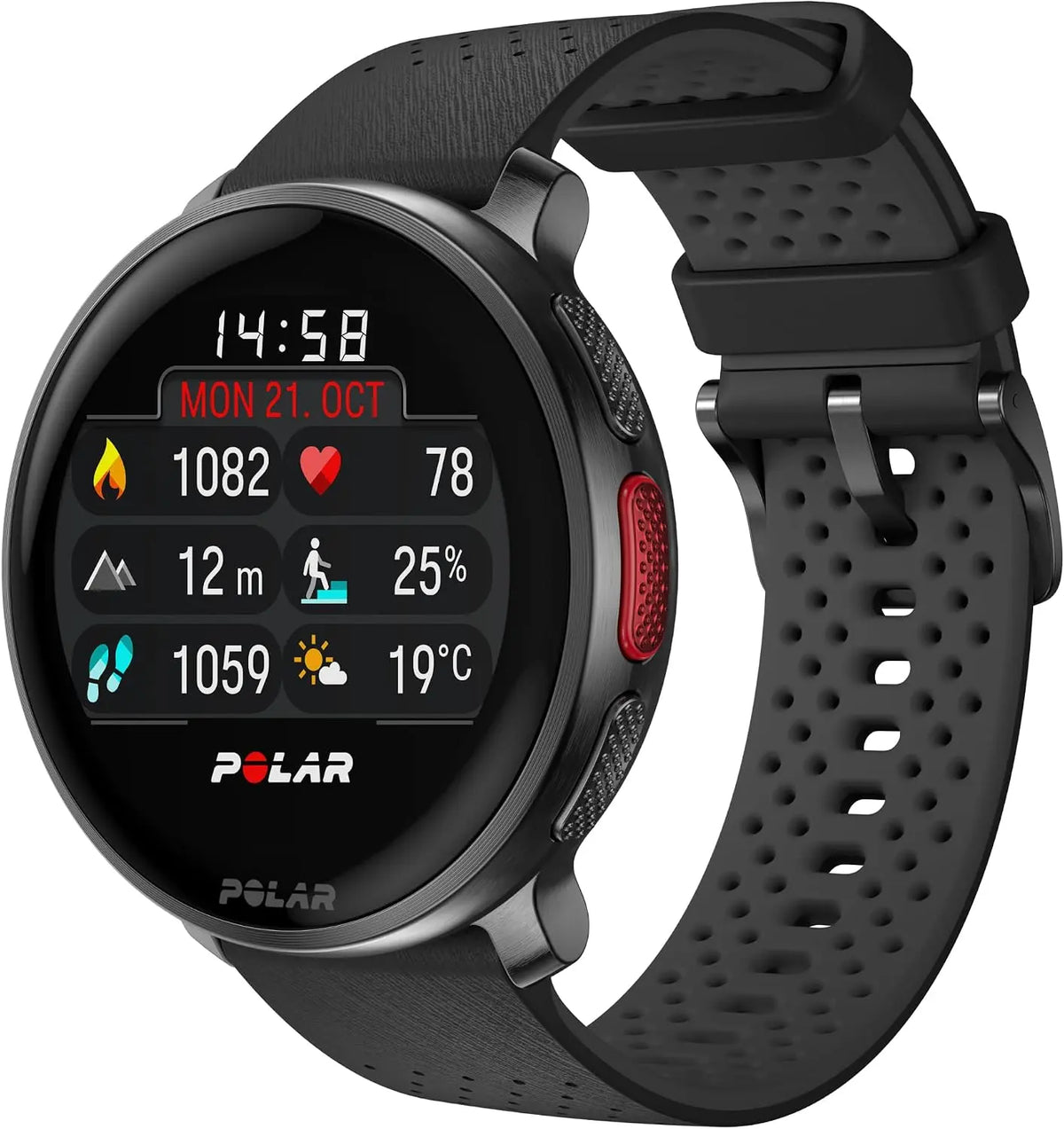 Polar Vantage V3 Montre GPS Multisport AMOLED – noir/gris
