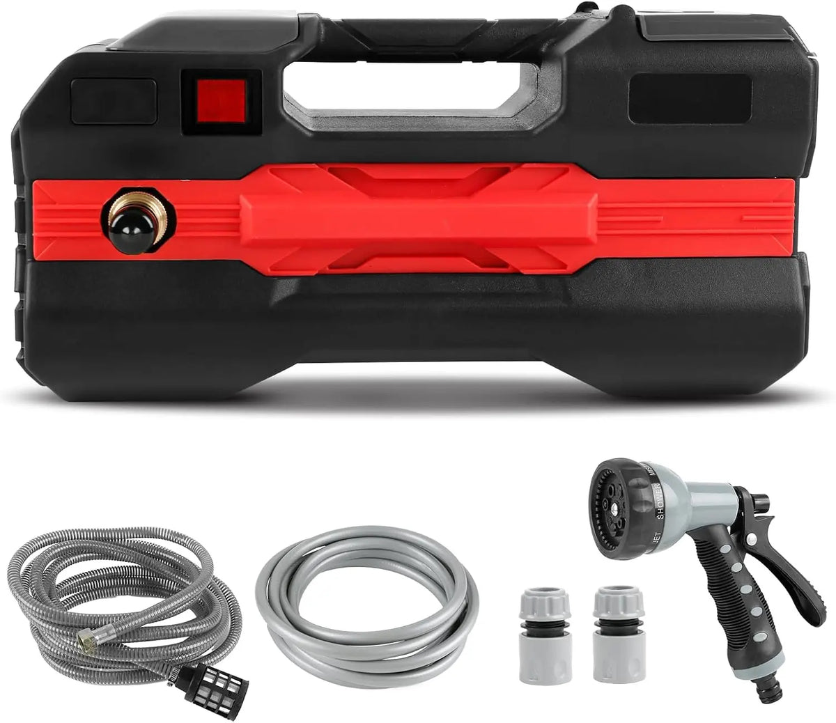 Makita Pompe à eau compatible avec Makita 18 V batterie – noir/gris/rouge