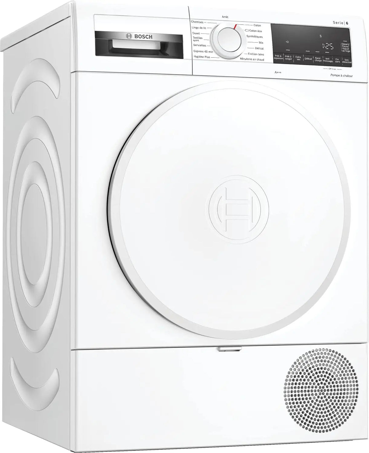 Bosch WQG233D0FR - Série 6 - Sèche linge pompe à chaleur - 8kg - 112 L - Design AntiVibration - Blanc – sèche-linge