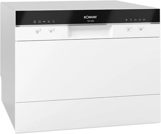 Bomann Lave-Vaisselle Compact TSG7405-Blanc – 1380 W / 0,49 W, 6,5 litres, 49 kWh, 43,8 x 55 x 50 cm, 50 Hz