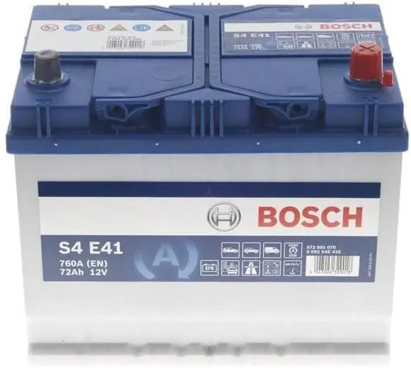Bosch Automotive S4E41 - Batterie Auto - 72A/h - 760A - Technologie EFB - adaptée aux Véhicules – bleu/gris