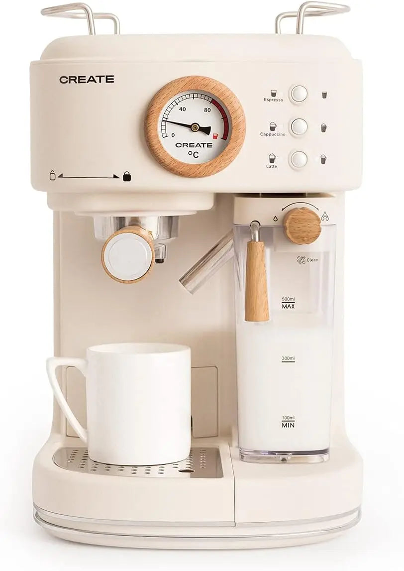 CREATE / THERA RETRO PRO/Machine à espresso semi-automatique Blanc cassé / 20 bar – 1250 W, 1,5 l