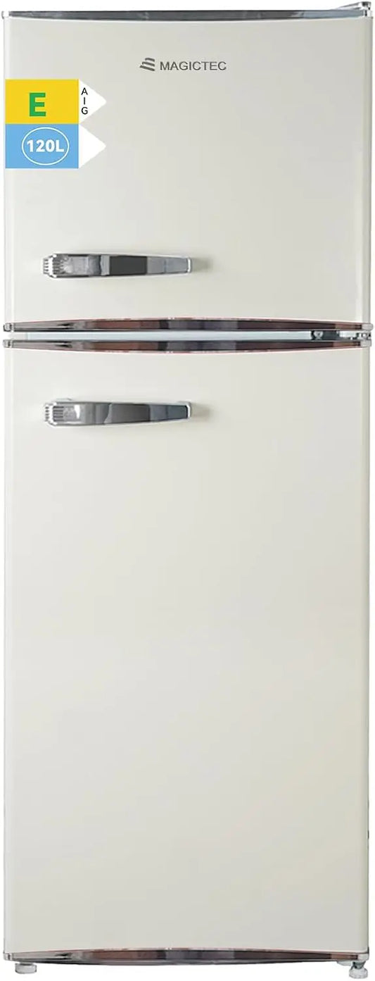 Magictec Frigo vintage réfrigérateur – 120 L / 88 L, gris
