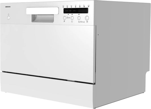 MEDION Lave-vaisselle de table DWT 60 capacité 6 couverts – MD37496, blanc