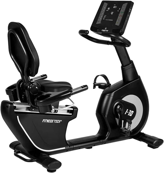 Vélo d'appartement incliné I-10 – noir/gris