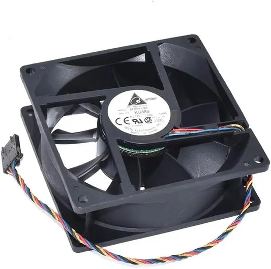 Ventilateur de refroidissement carré à quatre fils pour EFC0912BF DC12 V 0,60 A – gris/noir