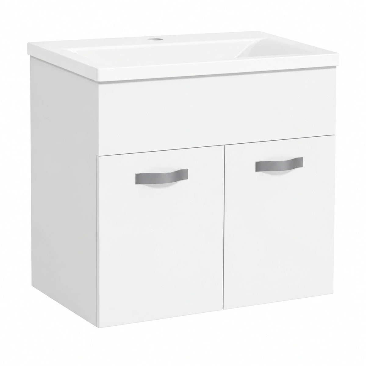 Ensemble de meubles de salle de bain, avec portes, coloris blanc, 61 x 40 x 50 cm, pour la salle de bain