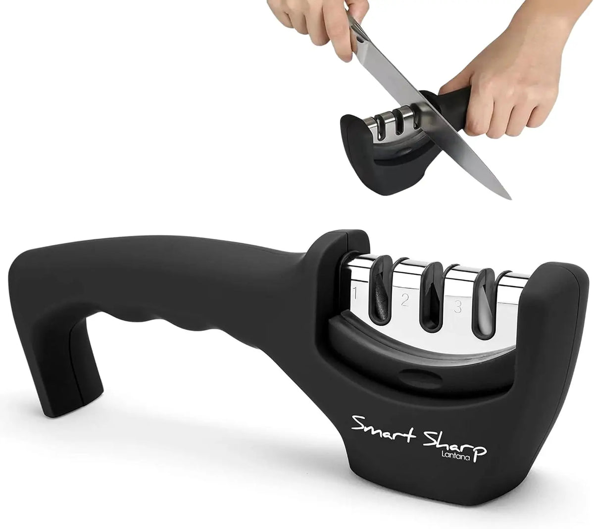 Lantana Aiguiseur à 3 Phases Smart Sharp – noir