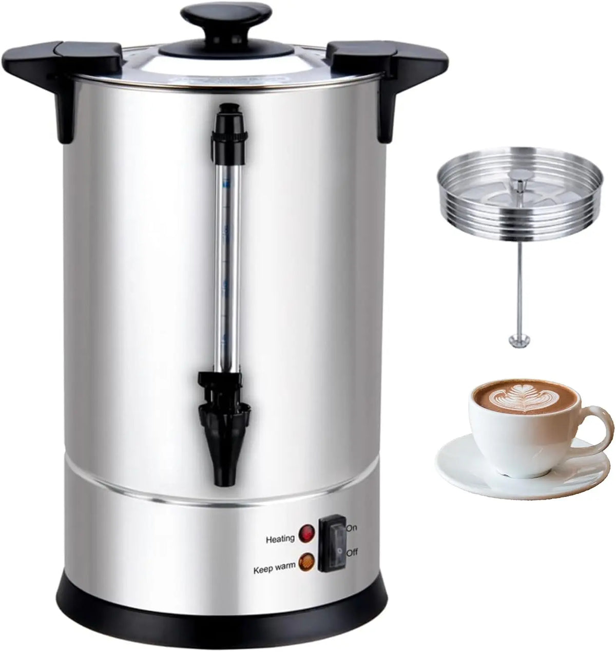 Percolateur à Café Inox 6L – 950 W, argenté