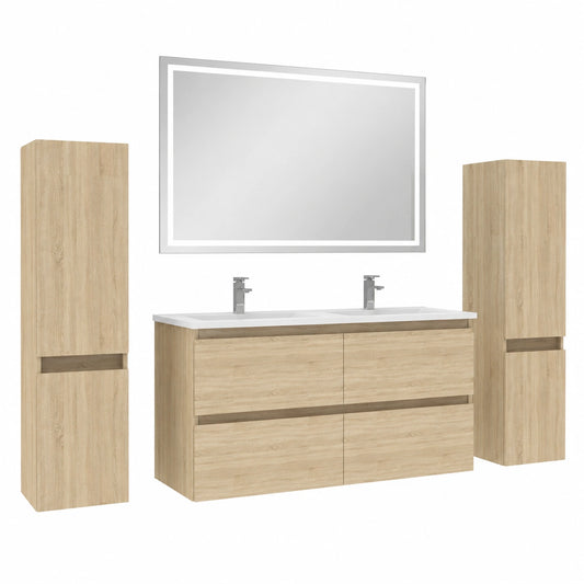 Ensemble de meubles de salle de bain, en chêne, pour la salle de bain