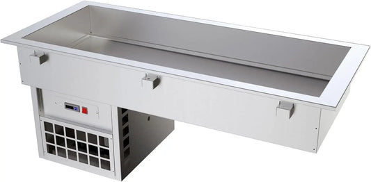 Cuve Inox Réfrigérée Statique sans Groupe Intégré Profondeur GN 150 mm - Capacité GN de 1 à 6 - Distform – argenté