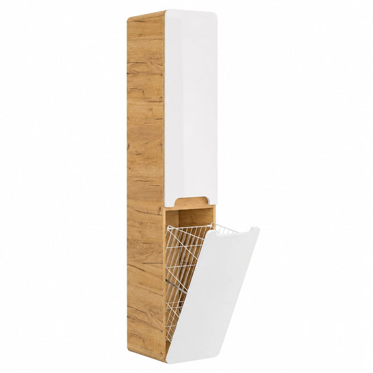Ensemble de meubles de salle de bain, en chêne, coloris blanc, 35 x 170 x 35 cm, pour la salle de bain