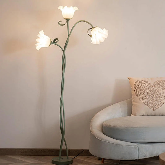 Fleur Lampadaire Sur Pied Salon Spirale luminaire – 5 W, vert