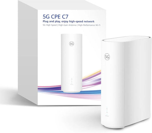 5G CPE C7 Routeur 5G avec Carte SIM – AX3000, gris/bleu/blanc