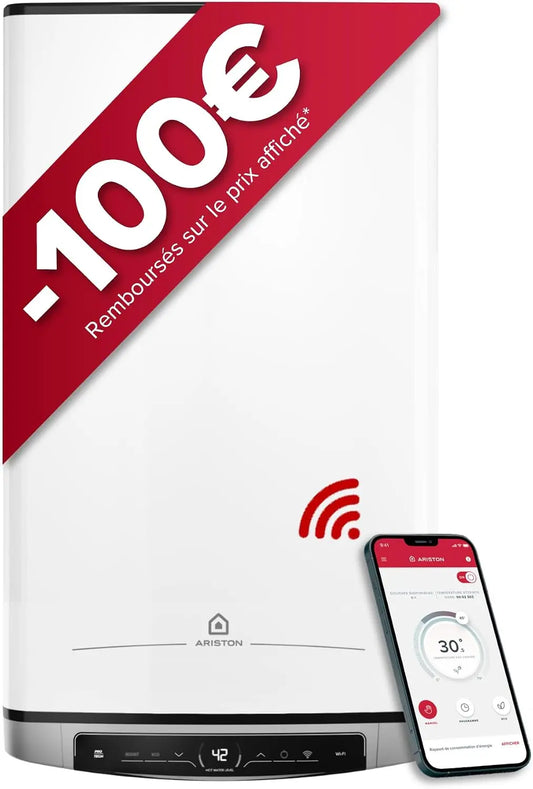 Ariston Velis Evo Dune Dry WiFi 45L - Chauffe-Eau Élec. Multi – rouge/gris