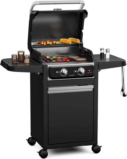 Blumfeldt ElectricPro Barbecue Électrique 3000 W - BBQ Polyvalent Extérieur – noir/gris