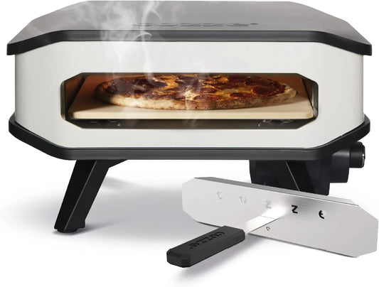 Four à pizza électrique 13' Cozze avec pierre à pizza et porte avant 230 V/2 200 W – noir