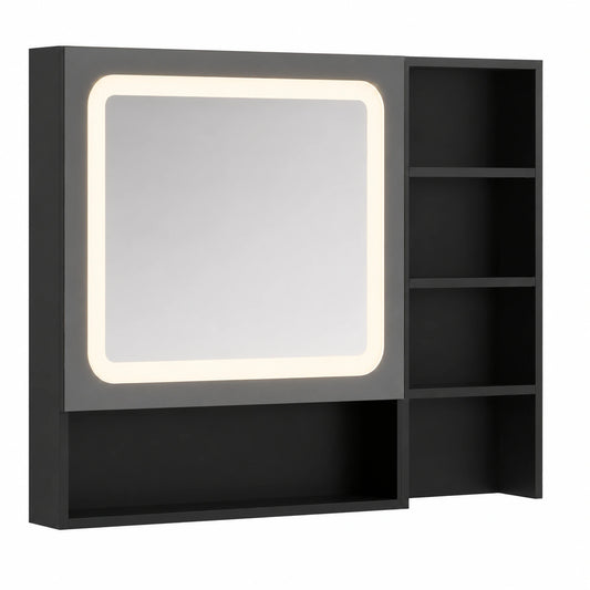 Armoire, réglable, avec étagères, 80 x 60 cm, coloris noir, pour la chambre