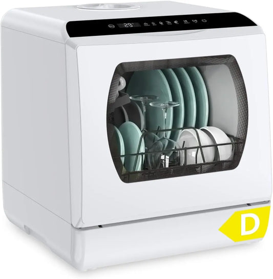 Hermitlux Mini-lave-vaisselle 6 Programmes – 5 litres / 42,8 l, 5 Couverts, gris/noir