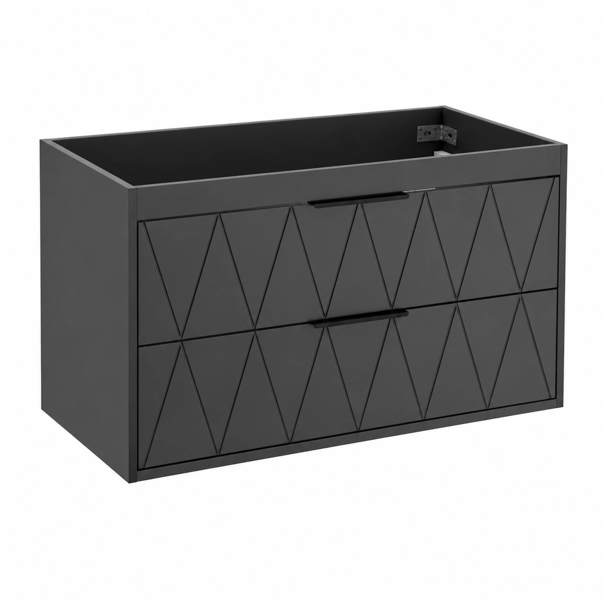 Ensemble de meubles de salle de bain, avec tiroirs, coloris noir, pour la salle de bain