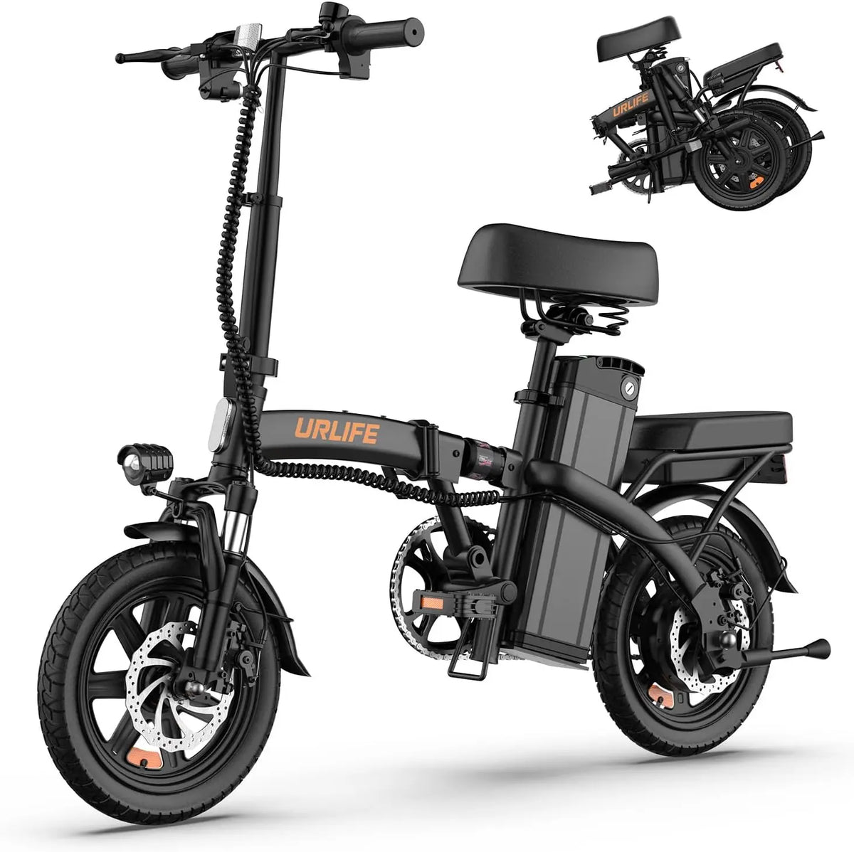 URLIFE Vélo Électrique Pliant – 250 W, 5 Ah, gris/noir
