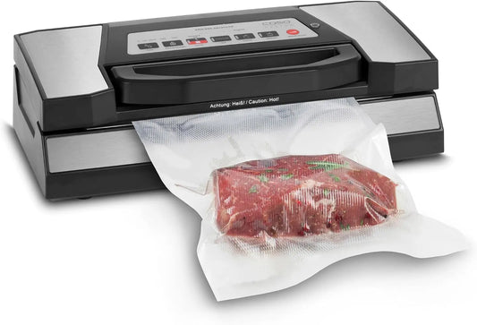 CASO VRH 690 advanced Machine à souder sous vide professionnelle avec 2 rouleaux de film – 20 L/min, gris/noir