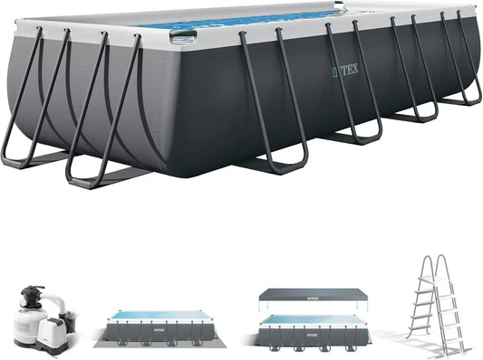 Intex Ultra XTR Rechthoekig Frame Pool 5 piscine – 5700 L/h, gris/noir
