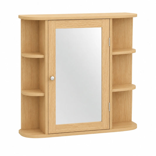 Armoire, réglable, avec rangement, avec étagères, 17 x 65 x 64 cm, coloris naturel, pour la chambre