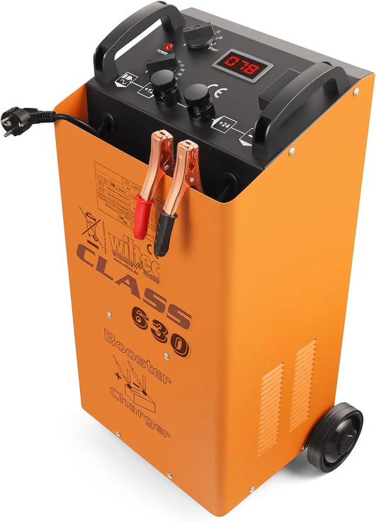 Wiltec Chargeur de Batterie Boost 630 – 50 Ah / 800 Ah, orange/gris