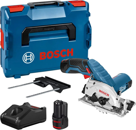 Bosch Professional 12V système scie circulaire sans-fil GKS 12V-26 Ø de lame : 85 mm – 3,0 Ah, bleu/gris/noir