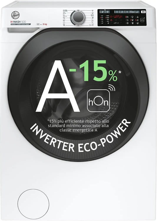 Hoover HW 28AMC71-S H-WASH 500 Machine à laver 8 kg – 85 x 60 x 53 cm, blanc
