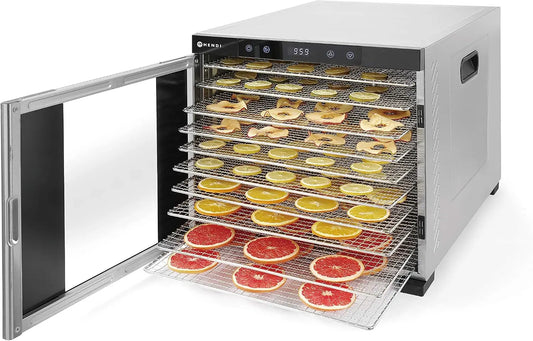 HENDI Déshydrateur alimentaire – 1000 W, argenté