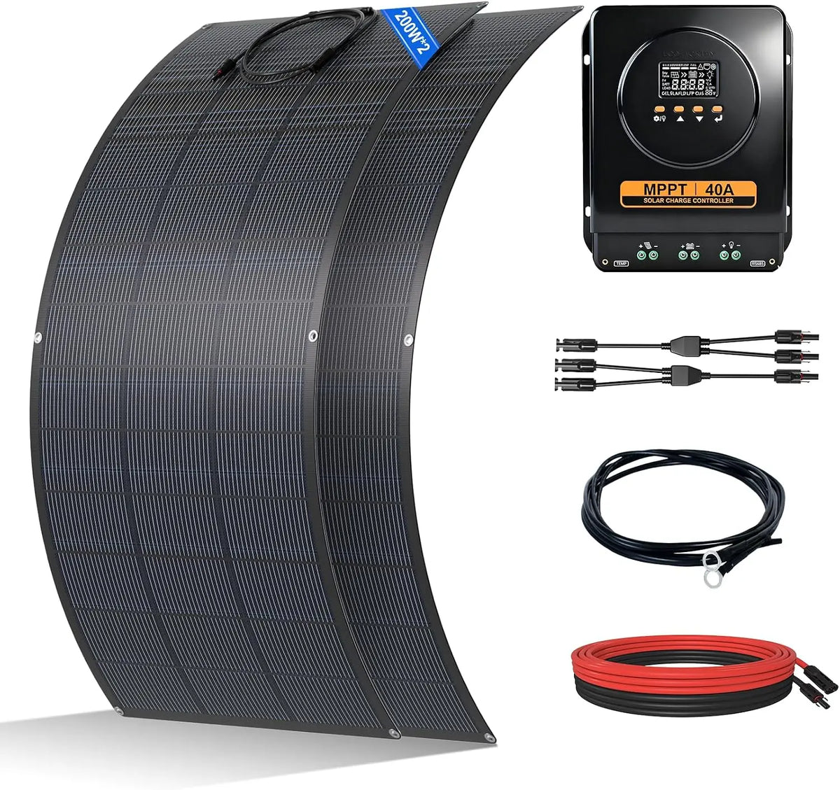 ECO-WORTHY Kit Panneau Solaire Souple 400W hors réseau – gris
