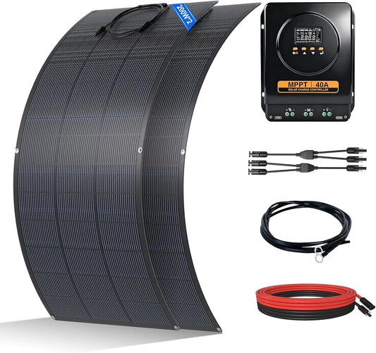 ECO-WORTHY Kit Panneau Solaire Souple 400W hors réseau – gris